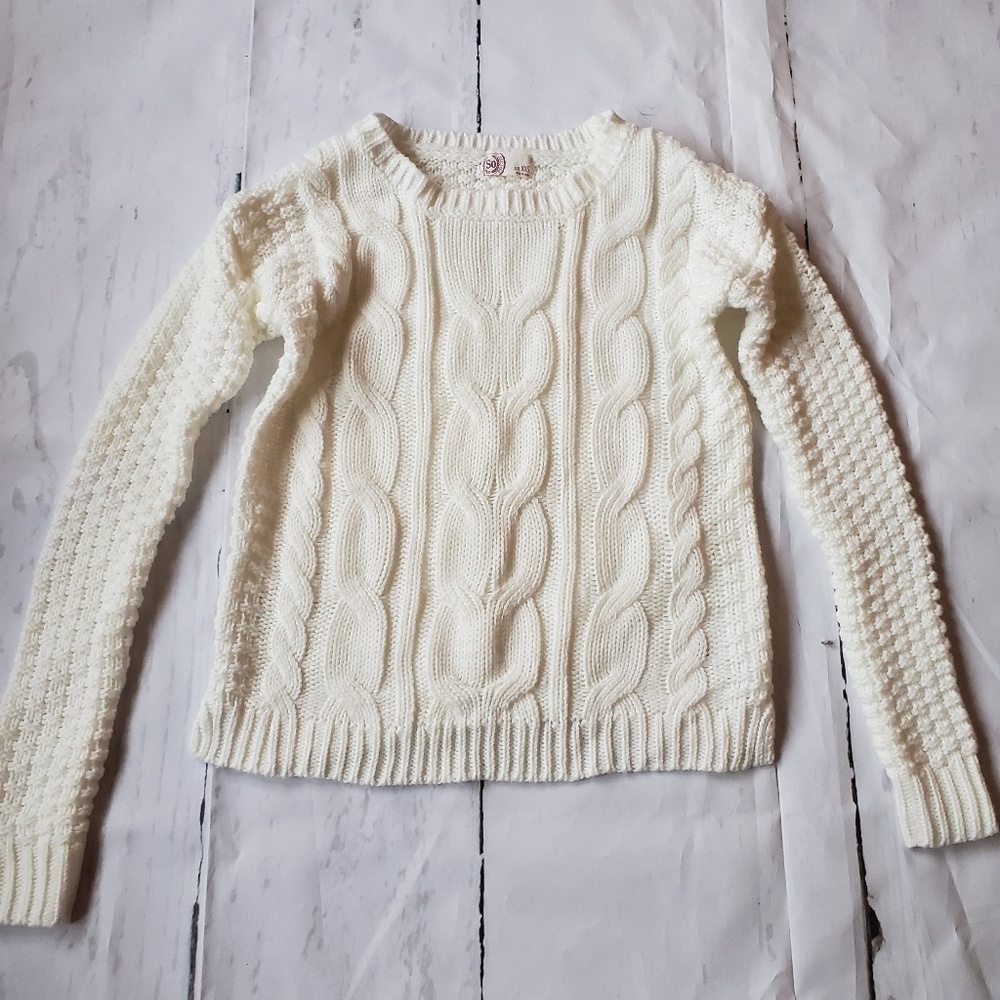 Cream cable knit sweater
